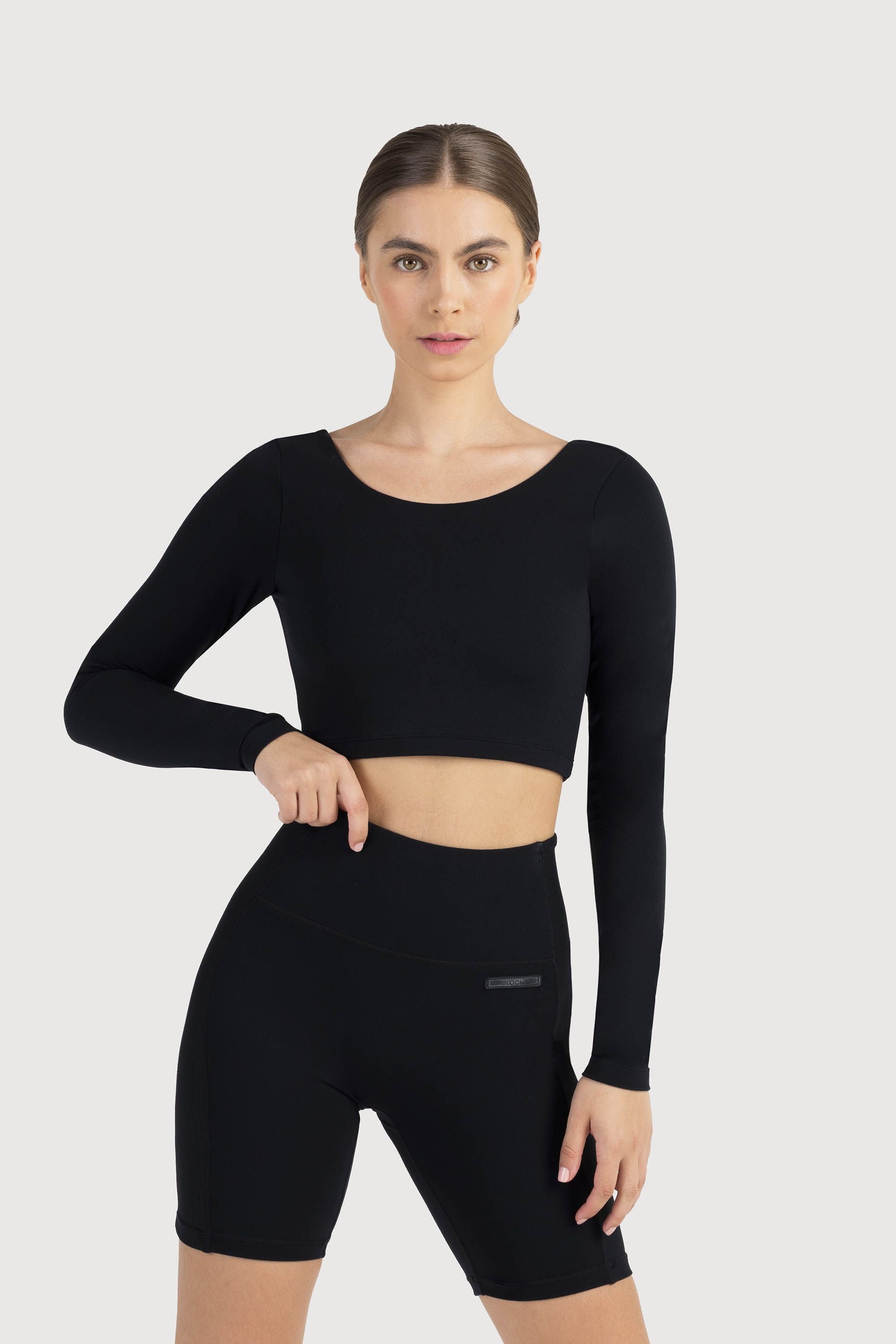 Bloch Technique Scoop Back Crop Top - Women's Dance & Yoga Workout Top for Ballet, Pilates & Fitness Training