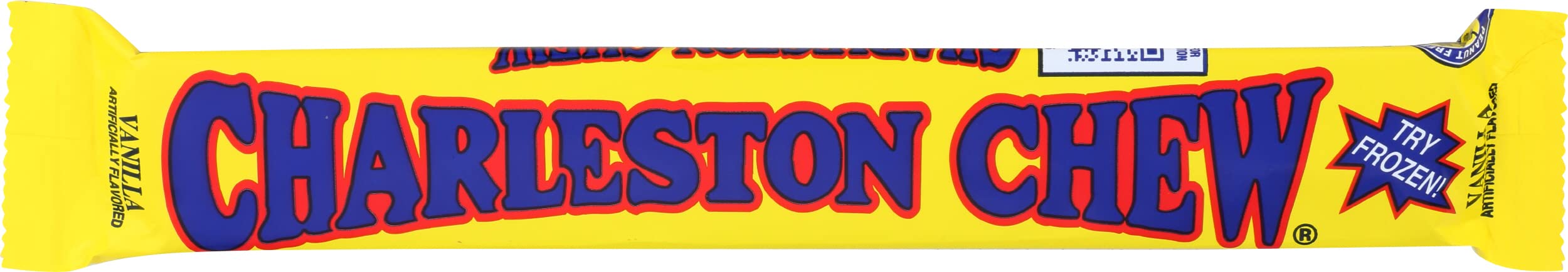 Charleston Chew Vanilla 53.2G (1.88oz) Classic Retro American Candy Bar - 8 Pack of Chewy Nougat Chocolate Bars for Parties, Gifts & Snacking