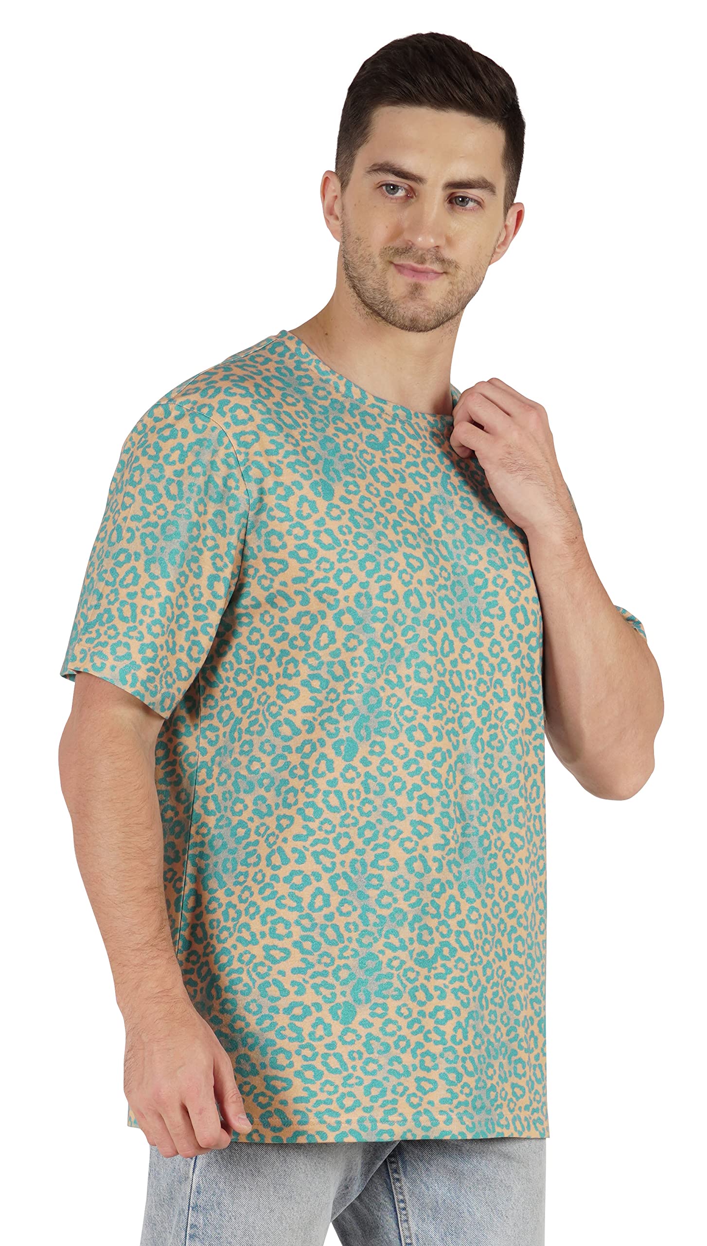 Inkmeso Men's Half Sleeve Loose Fit Printed Casual T-Shirt - Summer Beach Holiday Wear, Street Style Outfit, Weekend Relaxation Tee