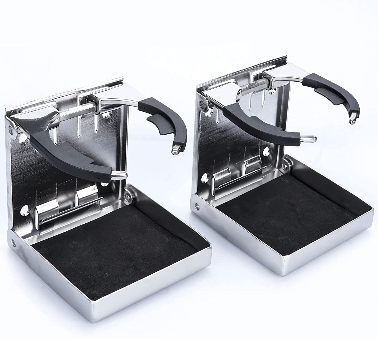 316 Stainless Steel Adjustable Folding Cup Holder for Boat, Marine, RV, Car - Durable Drink Holder for Outdoor, Camping, Travel & Road Trips
