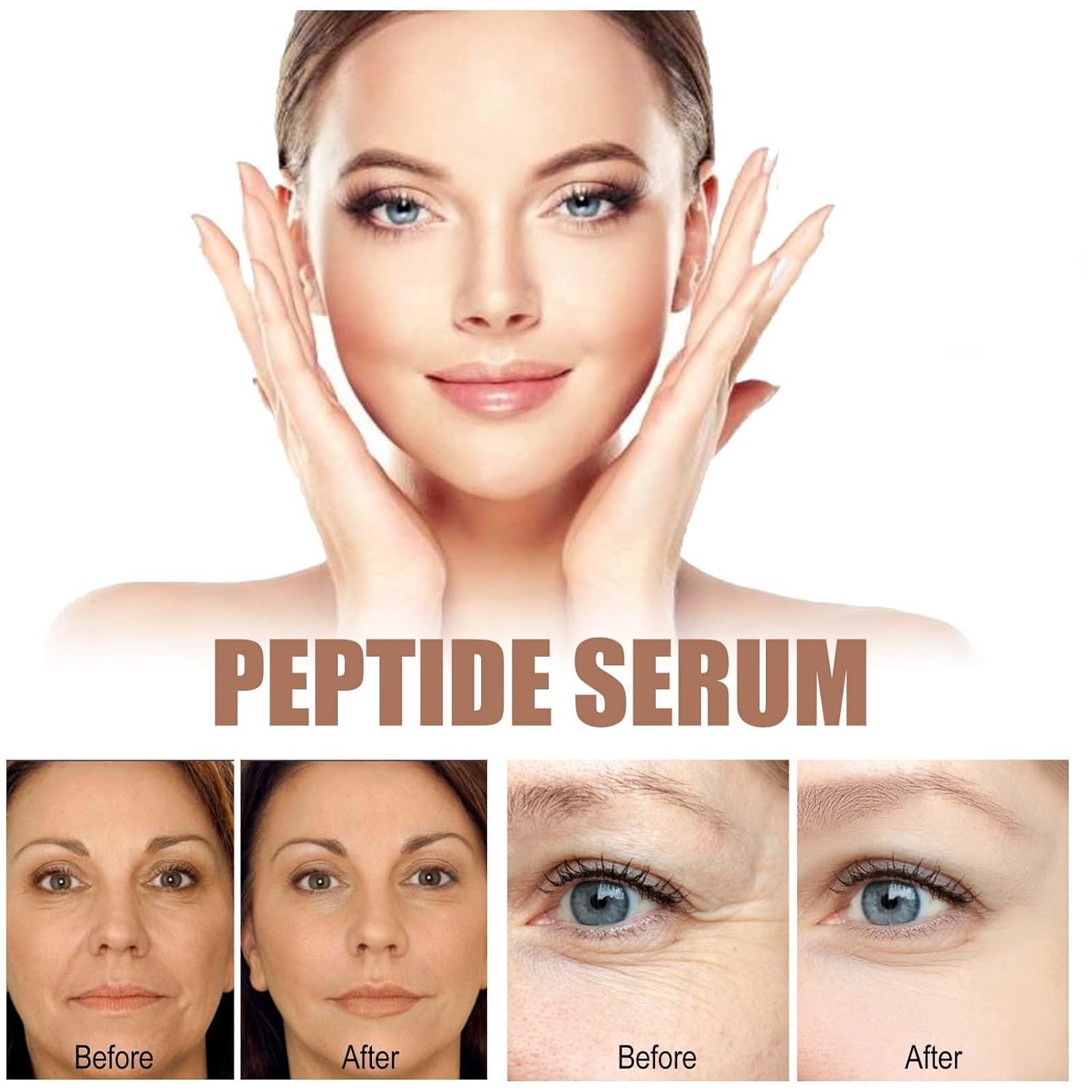 Best Peptide Anti-Aging Serum for Face - Lightweight Skin Rejuvenation & Tightening Treatment - Hydrating Facial Serum for Wrinkles & Fine Lines - Perfect for Night Routine & Daily Skincare Regimen