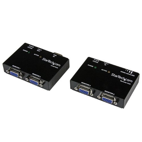 StarTech.com ST121 VGA Video Extender over Cat5 Cable - Extend VGA Signals Up to 500ft/150m - Supports 2 Local & 2 Remote Connections - Ideal for Home Theater, Office Presentations & Digital Signage