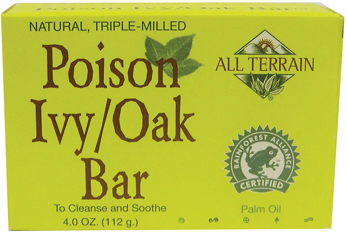 All Terrain Poison Ivy & Oak Bar 4 oz - Soothing Skin Care Relief for Outdoor Enthusiasts | Camping, Hiking & Gardening Protection