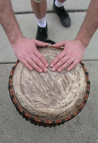11 Inch Hand-Carved Quinto Conga Drum - Authentic African Percussion Instrument for Music Lovers, Drum Circles & Cultural Performances