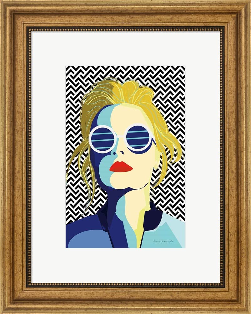 Omar Escalante Style and Attitude IV Framed Art Print - 16x20 Inches with Wide Gold Frame - Modern Wall Decor for Living Room, Bedroom & Office