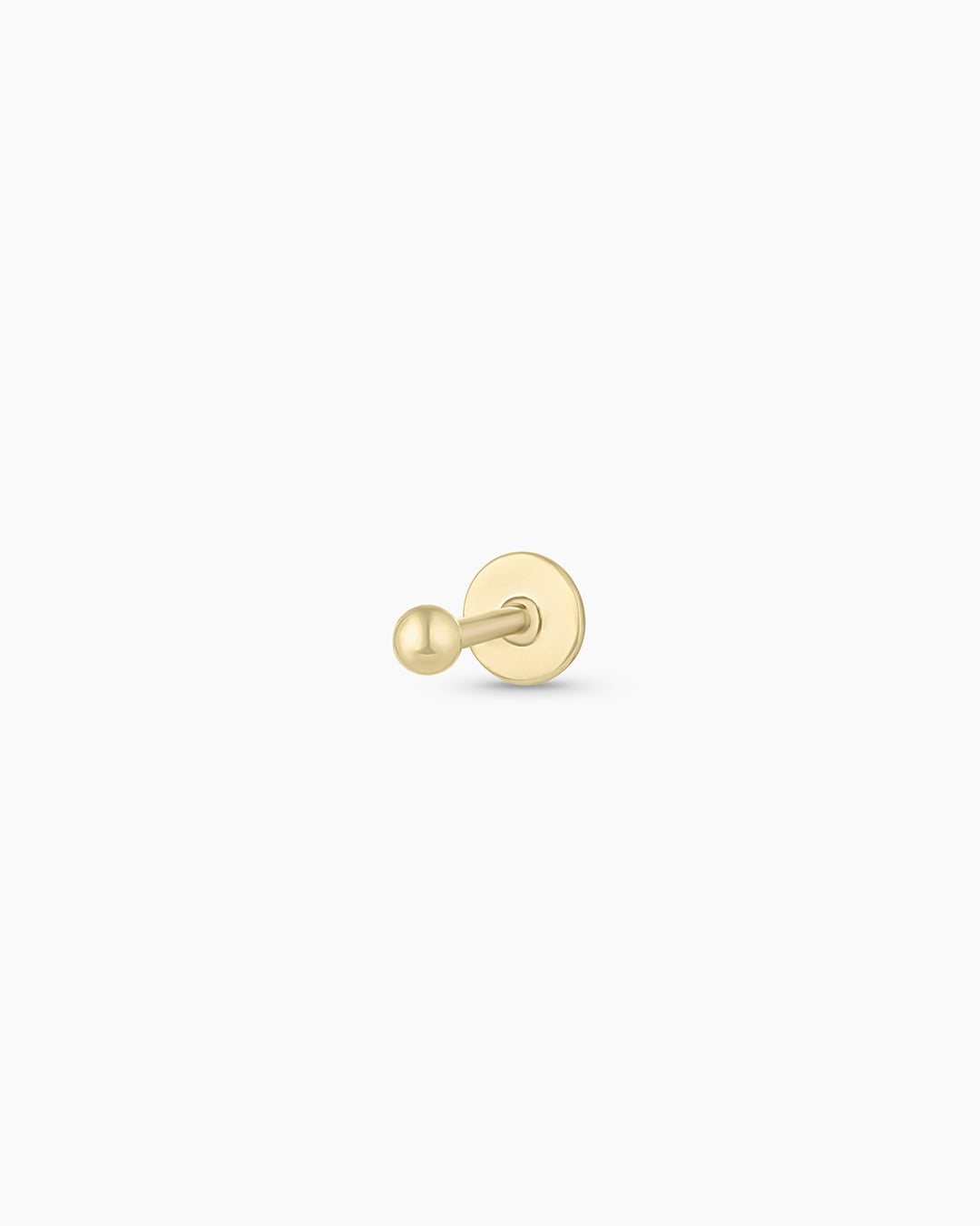 14K Gold Newport Flat Back Single Stud Earrings - Hypoallergenic & Tarnish-Free for Sensitive Ears | Perfect for Everyday Wear, Gifts & Special Occasions