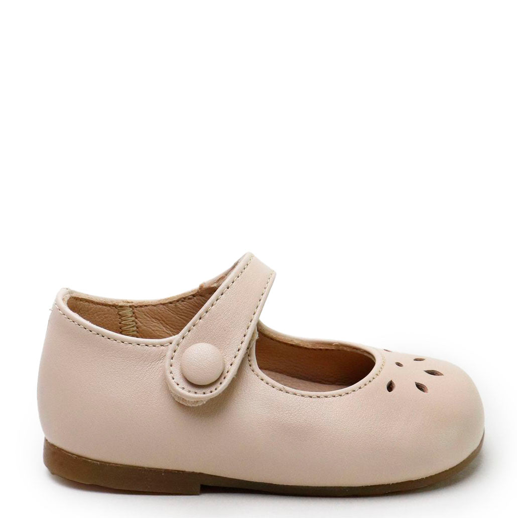 Papanatas Nude Perforated Baby Shoes - Breathable Soft Sole First Walkers for Newborns & Infants | Perfect for Outdoor Play, Daily Wear & Special Occasions