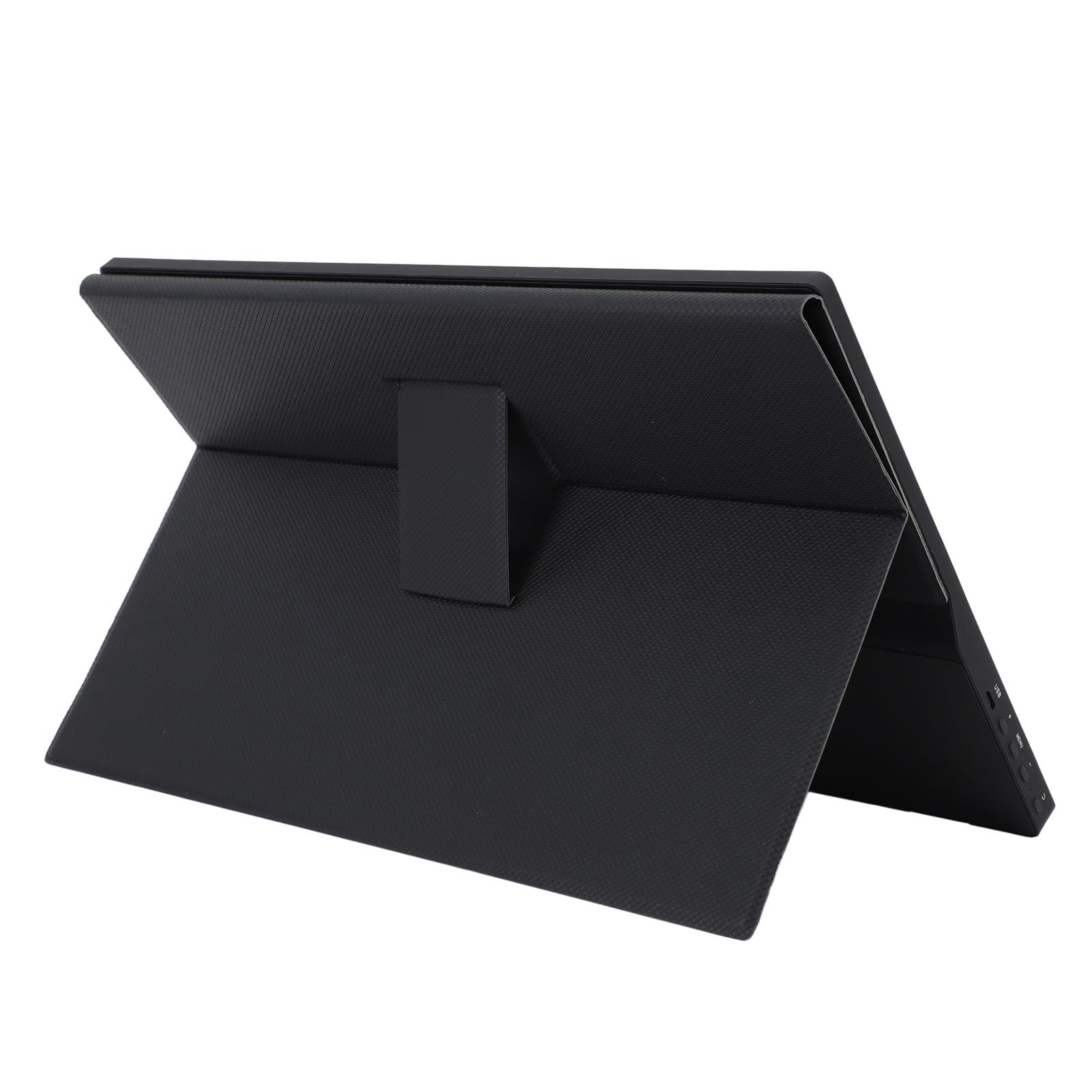 HELEVIA 15.6 Inch Portable USB Monitor - Laptop Screen Extension with Gaming Display & PU Leather Cover for Travel, Home and Office Use | Perfect for Remote Work, Gaming Setup and Business Presentations