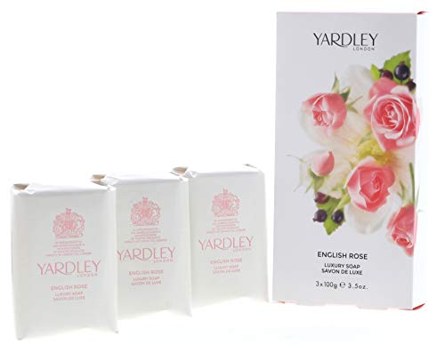 Yardley English Rose Luxury Soap Bar - 100g (Pack of 6) | Moisturizing & Fragrant Handmade Soap for Bath, Shower & Gift Giving