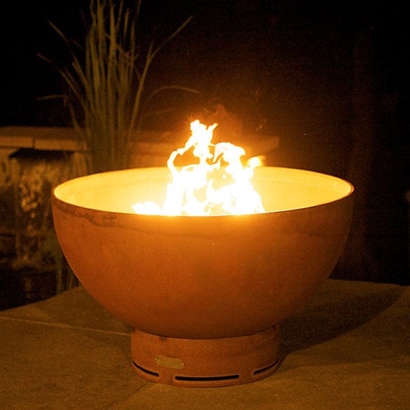 Crater Gas Fire Pit with Penta 24-Inch Burner - Match Lit Outdoor Fire Pit for Patio, Backyard & Camping