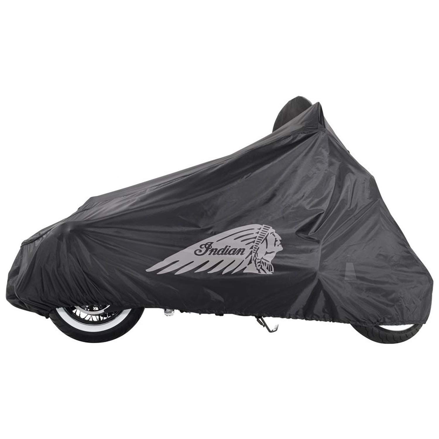 Indian Chief All-Weather Motorcycle Cover - Heavy Duty Black Waterproof Protection for Harley, Honda, Kawasaki - Perfect for Outdoor Storage, Travel & Winter Use