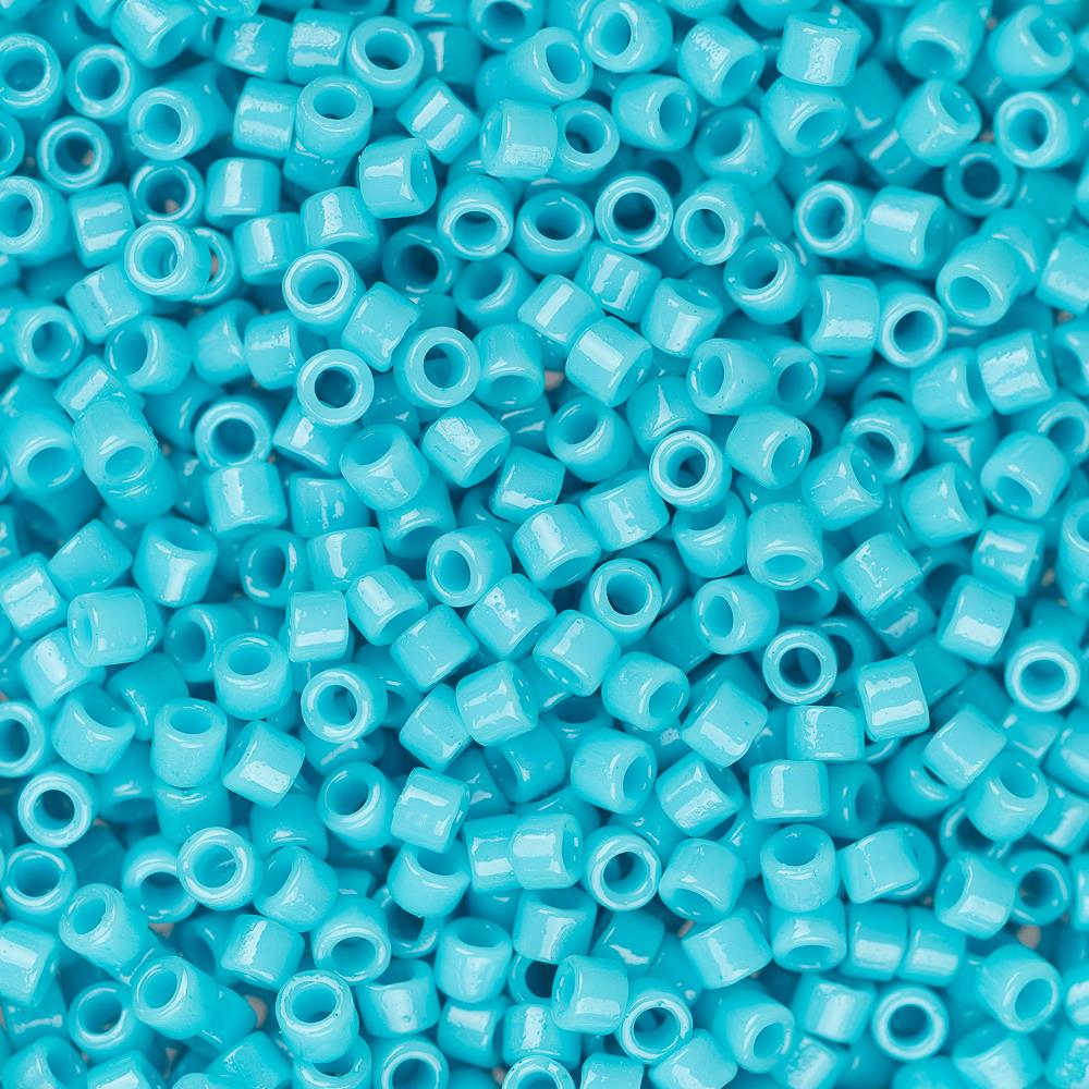 11/0 Delica Bead #2130 Duracoat Opaque Turquoise Blue 5.2g - Perfect for Jewelry Making, Beading Crafts, and DIY Projects