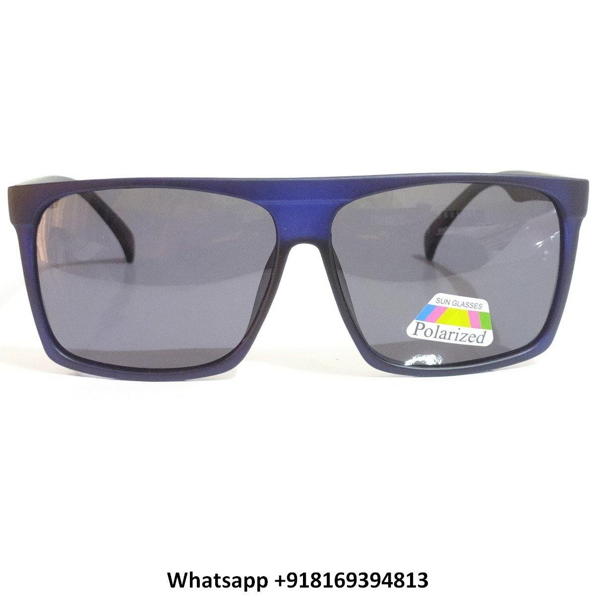 Trendy Square Polarized Sunglasses for Men & Women - UV Protection Classic Aviator Style 2156BL - Perfect for Driving, Beach & Outdoor Activities