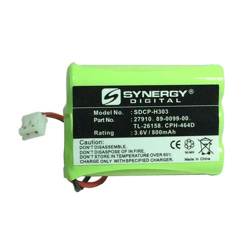 Synergy Digital Cordless Phone Battery - 3.6V 800mAh Ni-MH Replacement for Sanyo CLT-W20 | Long Lasting Hi-Capacity Power | Perfect for Home & Office Cordless Phones
