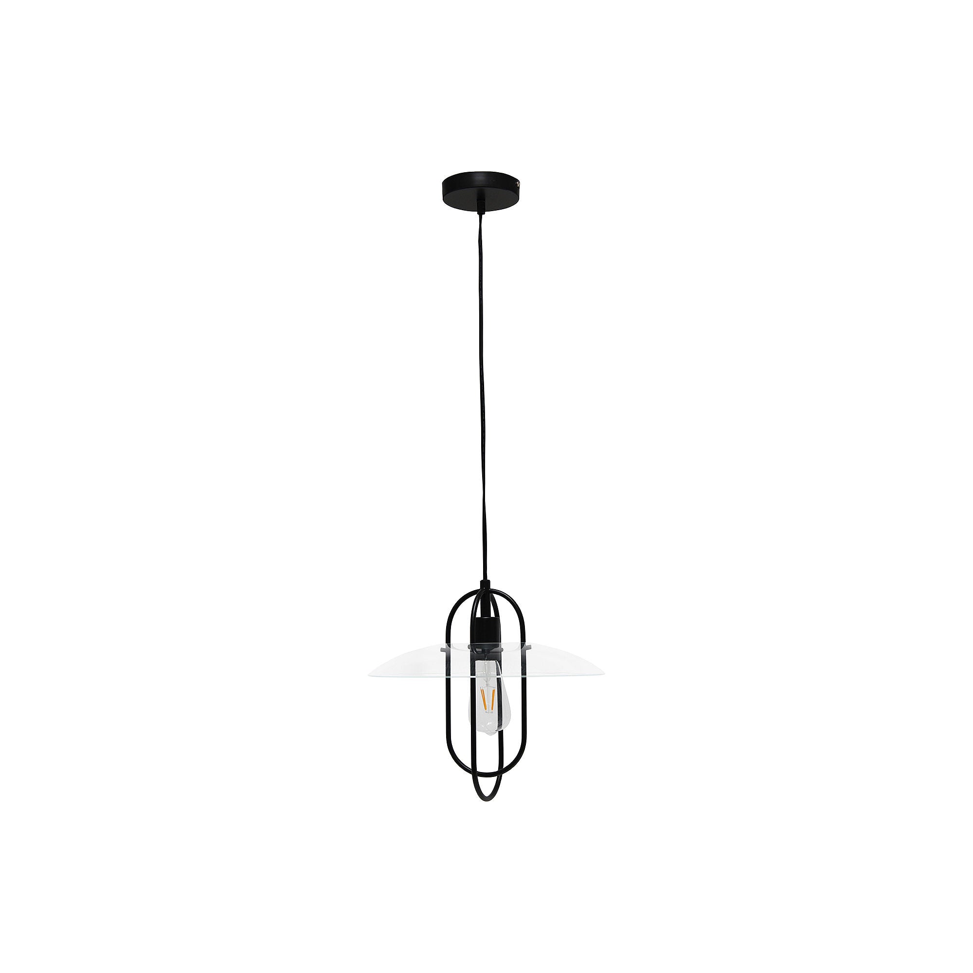 Stylish Black Metal Elongated Pendant Light - Modern 1-Light Fixture for Kitchen Island, Dining Room & Living Room Lighting