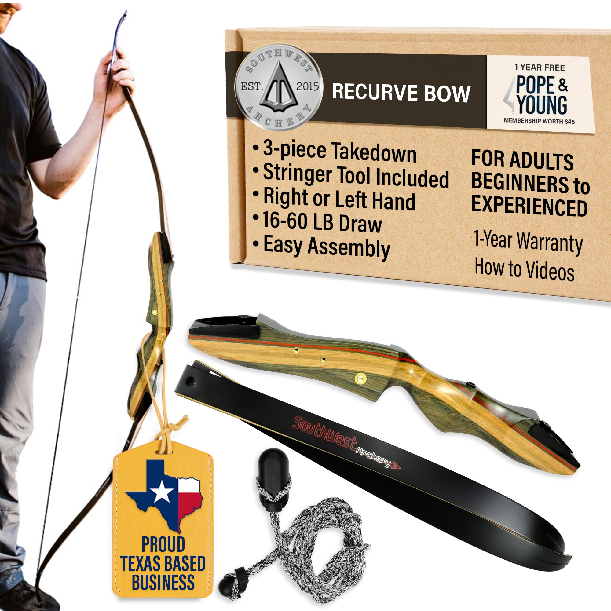 Spyder Takedown Recurve Bow 62