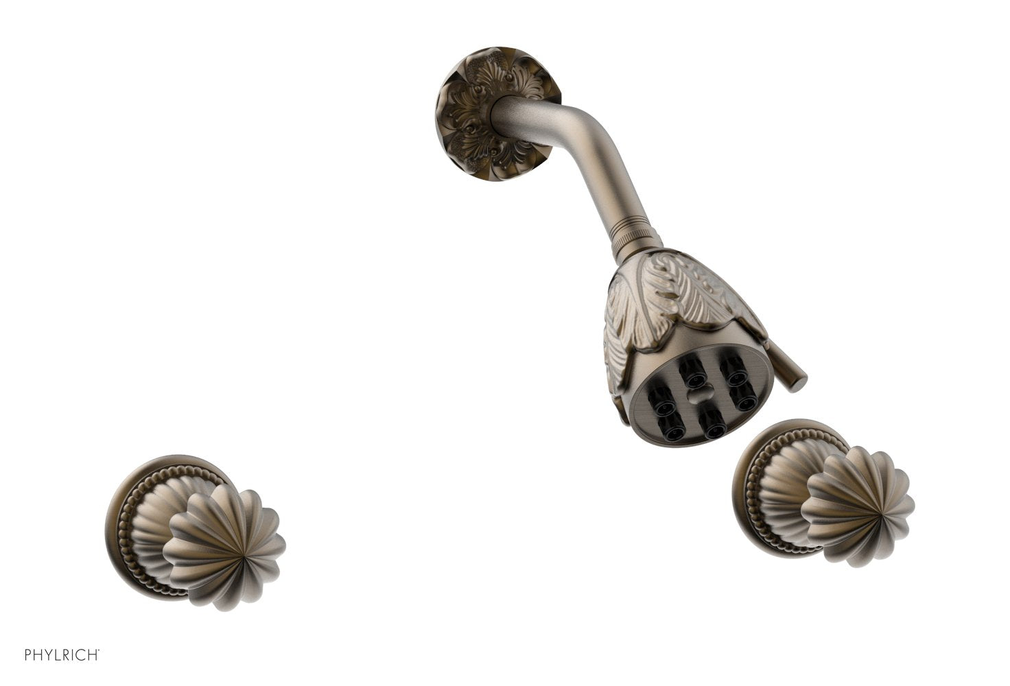 GEORGIAN & BARCELONA Two Handle Shower Set K3361 - Chrome Bathroom Faucet with Cross Handles for Modern & Traditional Home Decor - Perfect for Master Bath, Guest Bath, and Spa-Like Showers
