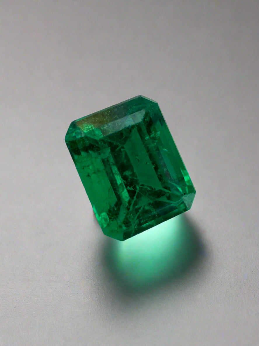 0.85 Carat AAA+ Colombian Loose Emerald Gemstone - 5.8x4.7mm Emerald Cut for Jewelry Making, Engagement Rings & Luxury Gifts