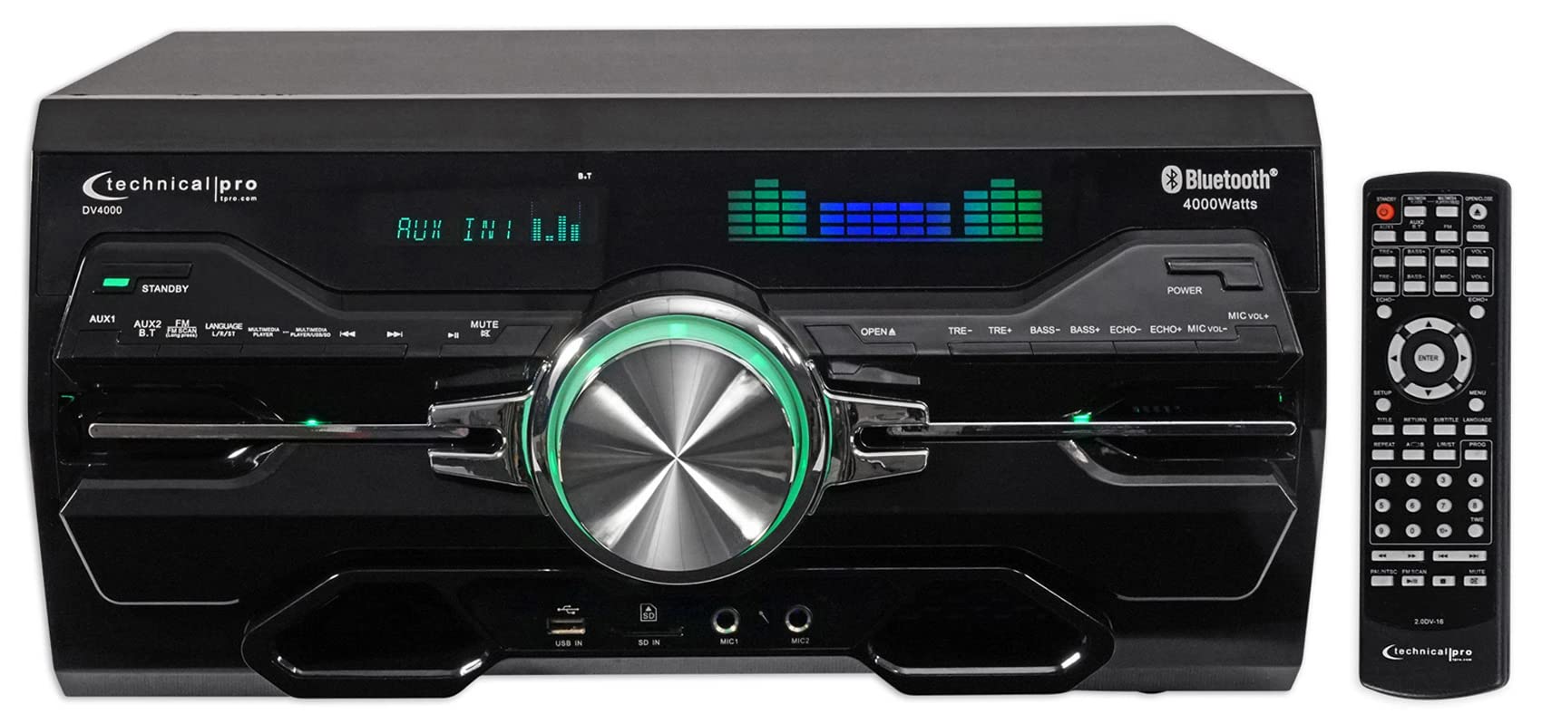 DV4000 4000W Bluetooth Home Theater DVD Receiver with 5.25