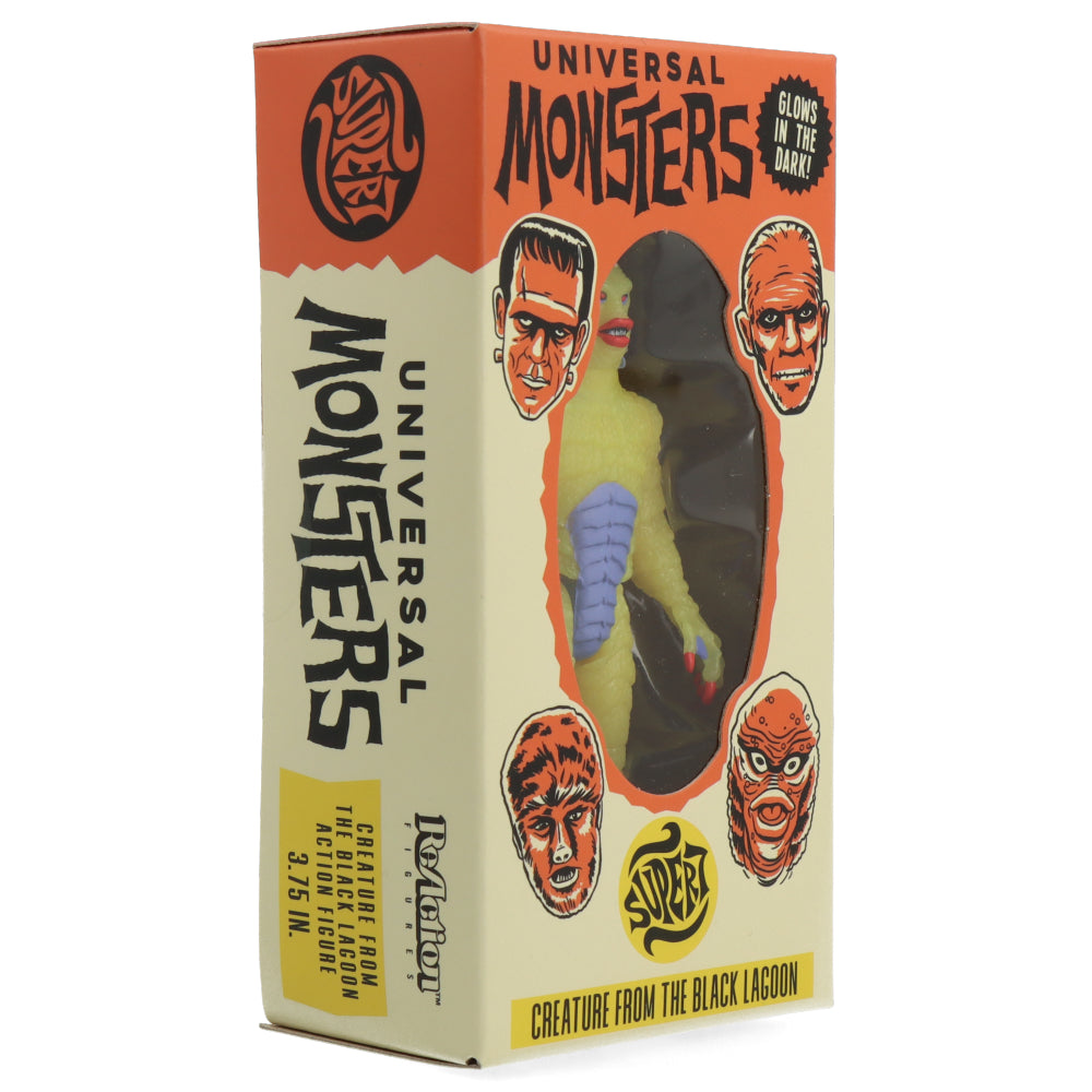 Universal Monsters Glow in The Dark Creature from The Black Lagoon ReAction Figure - Perfect for Halloween Collectors, Horror Movie Fans & Nighttime Display