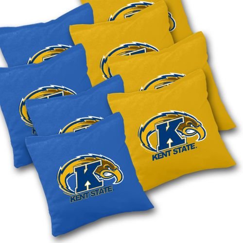 Kent State Golden Flashes Official ACA Regulation Cornhole Bags Set of 8 - Premium Bean Bags Made in USA for Backyard Games, Tailgating & College Sports Events