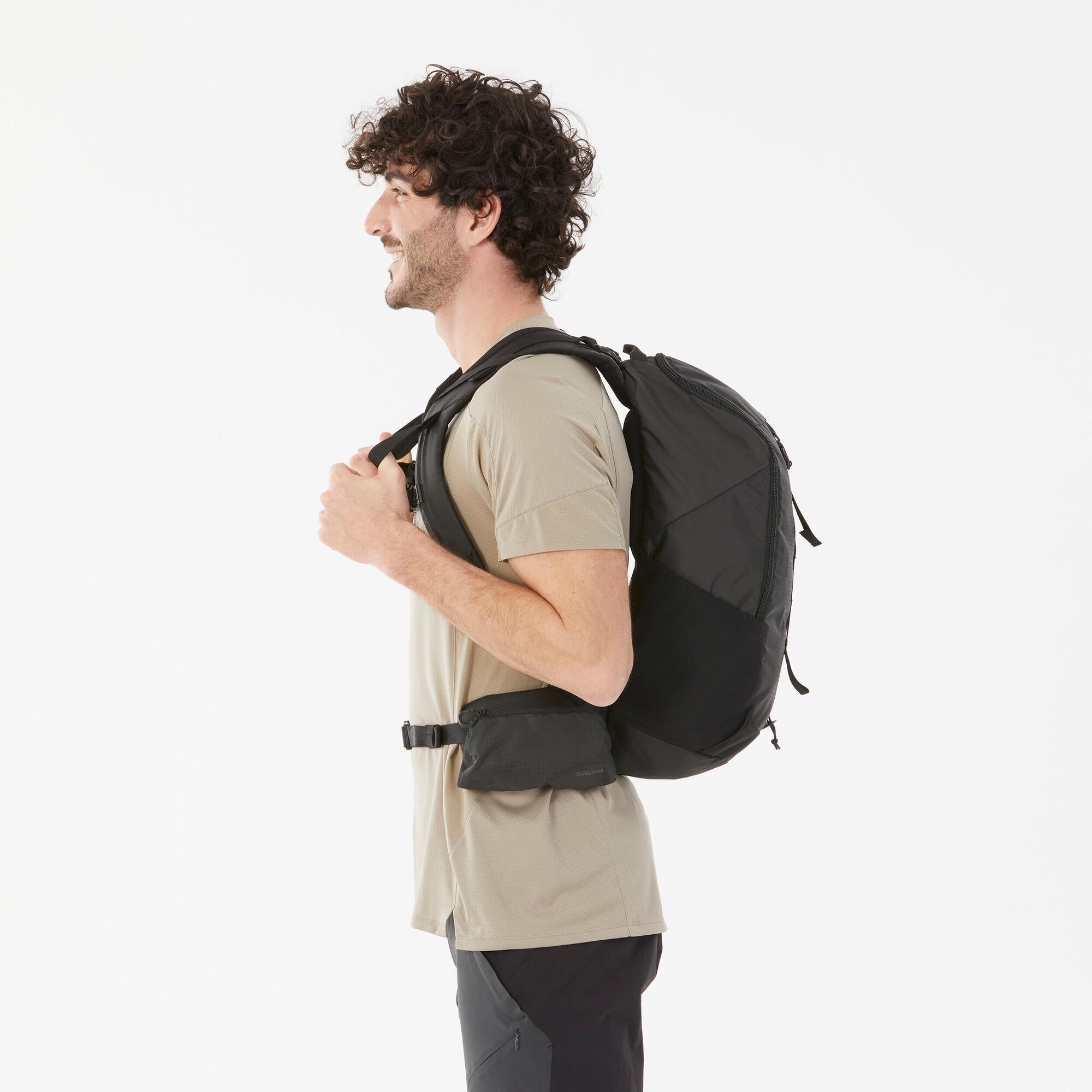 Quechua MH100 20L Lightweight Hiking Backpack for Men & Women - Water-Resistant Daypack for Outdoor Adventures, Camping & Travel