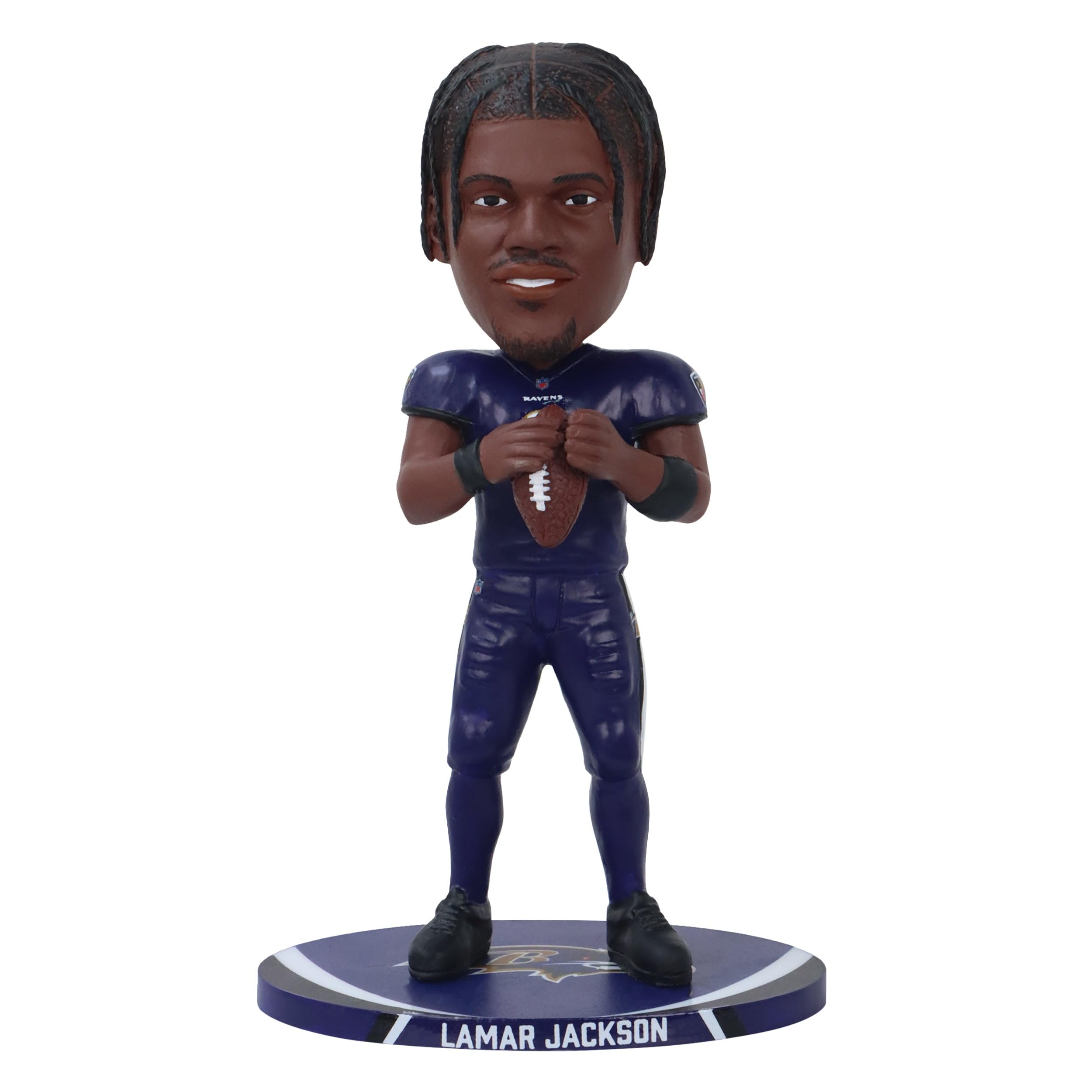 Lamar Jackson Baltimore Ravens Superstar Series 5 Inch Mini Bobblehead NFL Collectible - Perfect for Football Fans, Office Desk Decor & Sports Memorabilia Collection