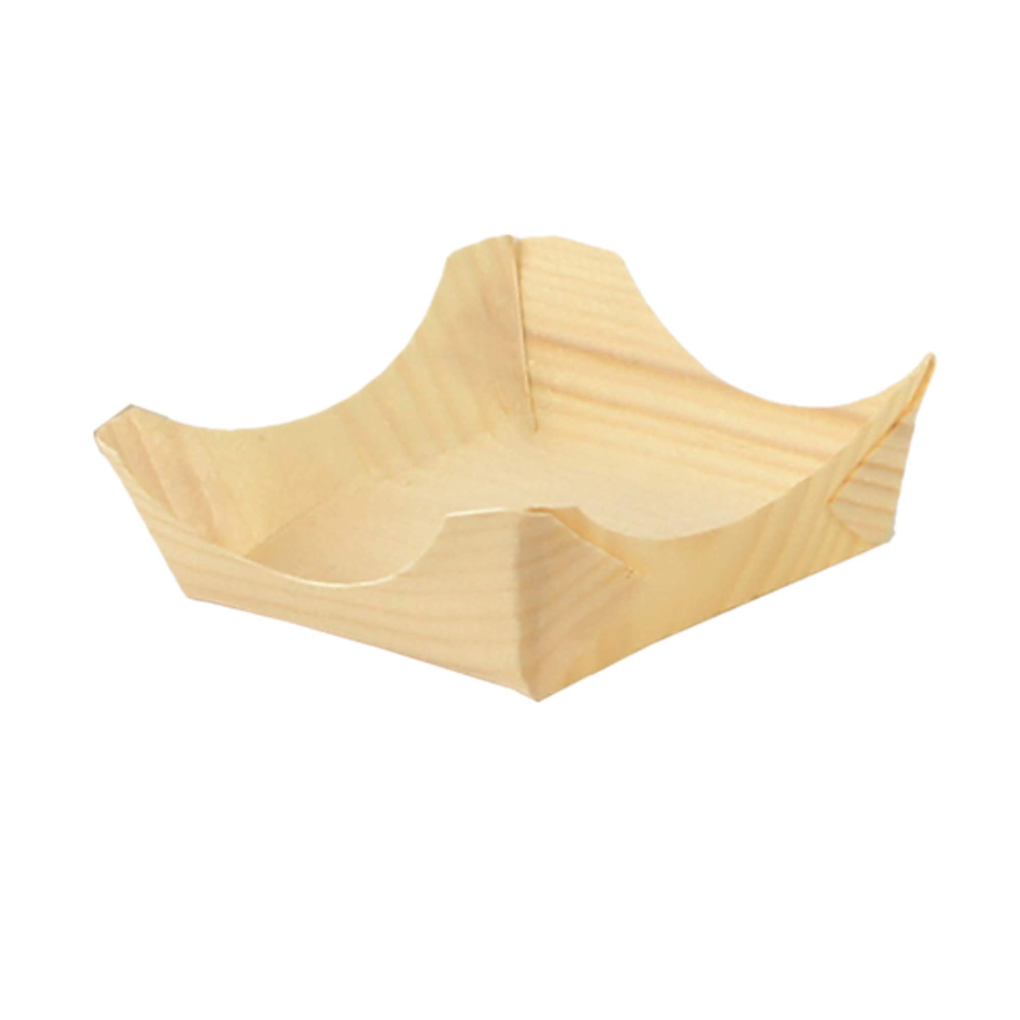 Organic Square Wooden Plates 3.7