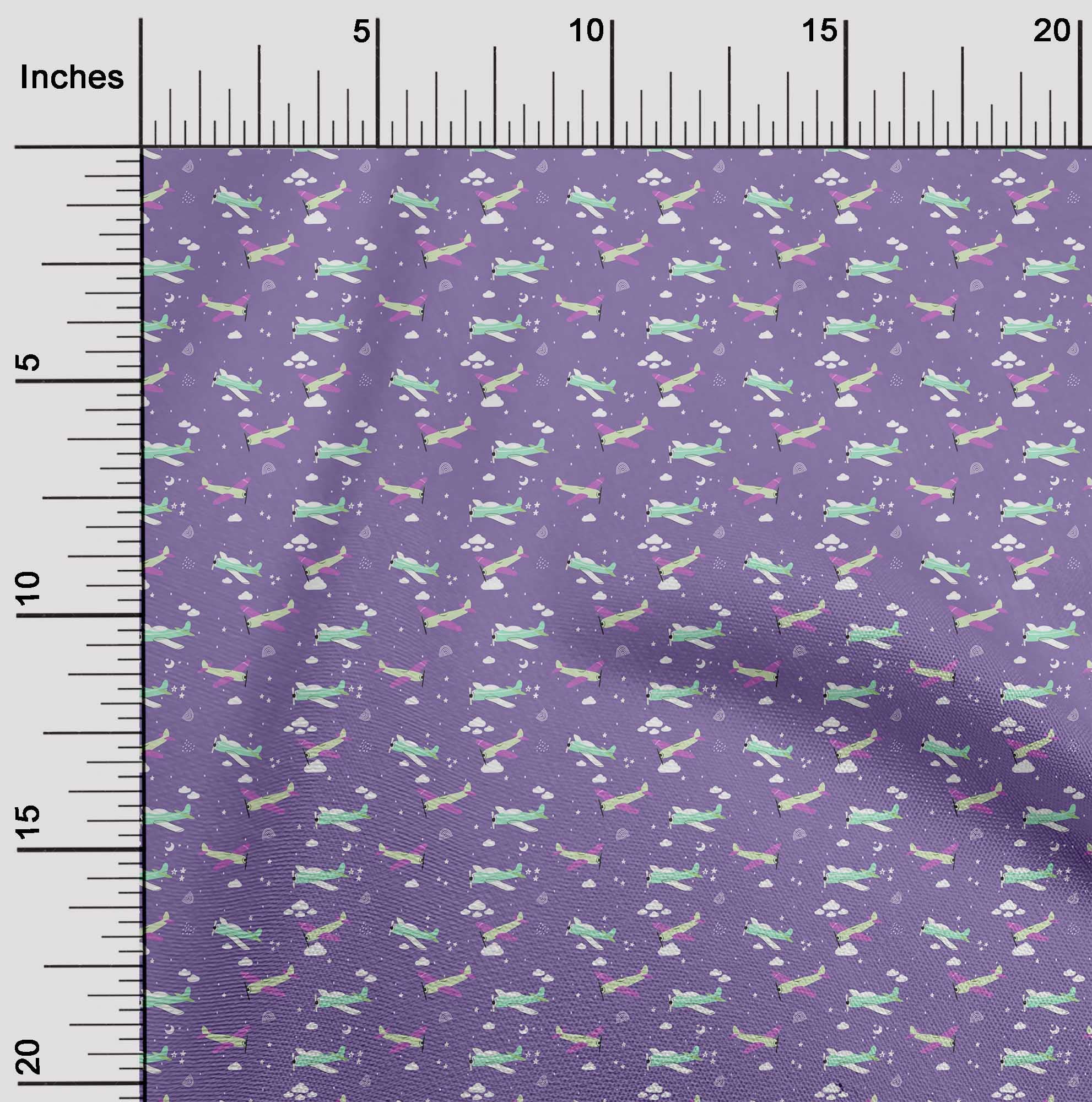 Premium 100% Cotton Cambric Violet Fabric for Kids - 56 Inch Wide Printed DIY Sewing Material by The Yard | Perfect for Children's Clothing, Quilting, and Craft Projects