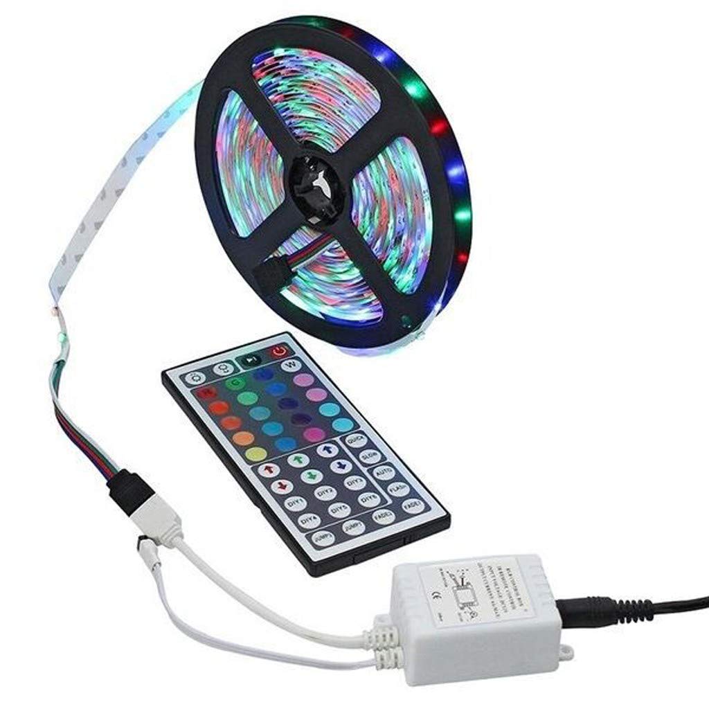 Color Changing LED Strip Lights with Remote - 5050 RGB Flexible Tape for Home, Kitchen, Bar Decoration