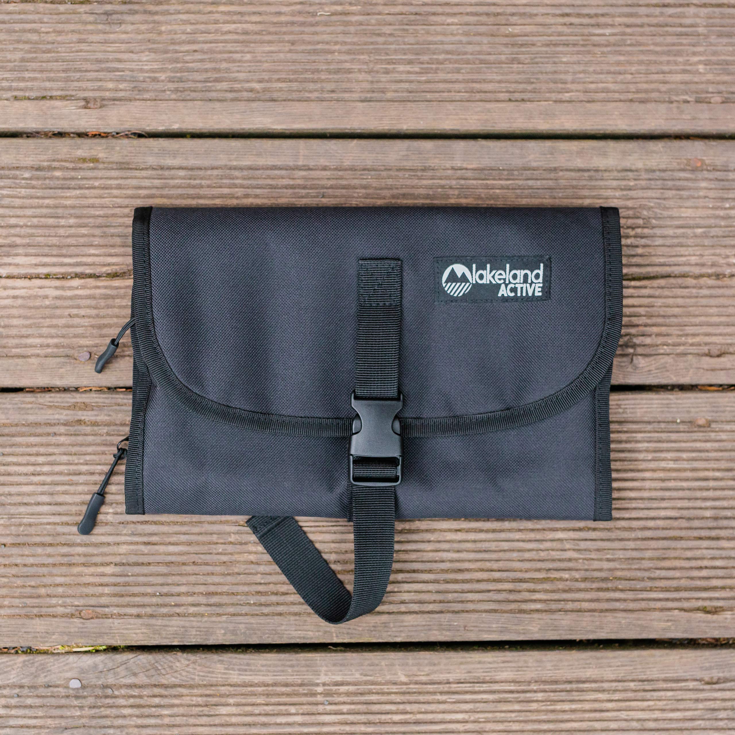 Eskdale Foldable Hanging Travel Toiletry Bag - Waterproof Cosmetic Organizer for Bathroom, Camping & Airplane Travel - Perfect for Toiletries, Makeup & Shower Essentials