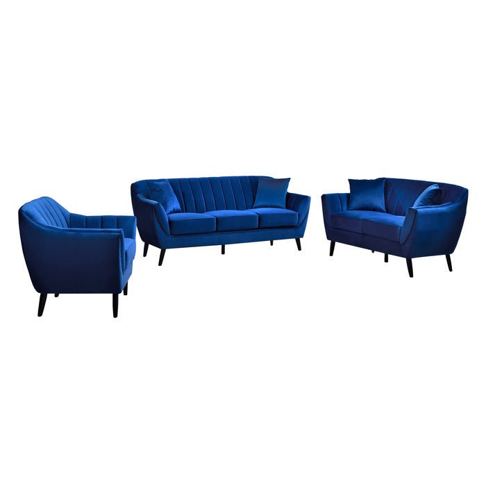 Blue Odette Collection Seating - Modern & Comfortable Sofa Set for Living Room, Lounge & Office Decor