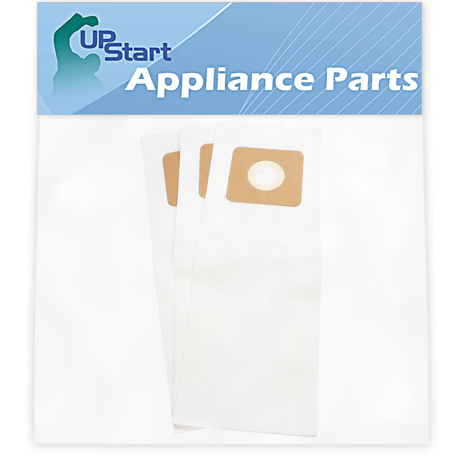 UpStart Battery 3 Replacement Vacuum Bags for Riccar N2100 - Compatible with Riccar Type U, U-3, U-6 Vacuum Cleaner Bags - Perfect for Home Cleaning & Pet Hair Removal