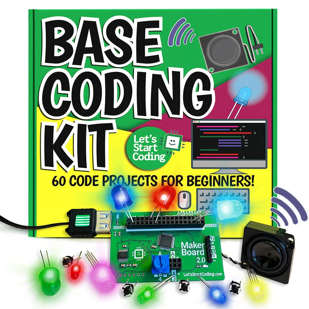 Base Kit Computer Coding for Kids Ages 8-14 | Learn Programming & Electronics | STEM Educational Toy Gift for Boys & Girls | Perfect for Homeschooling & After-School Activities
