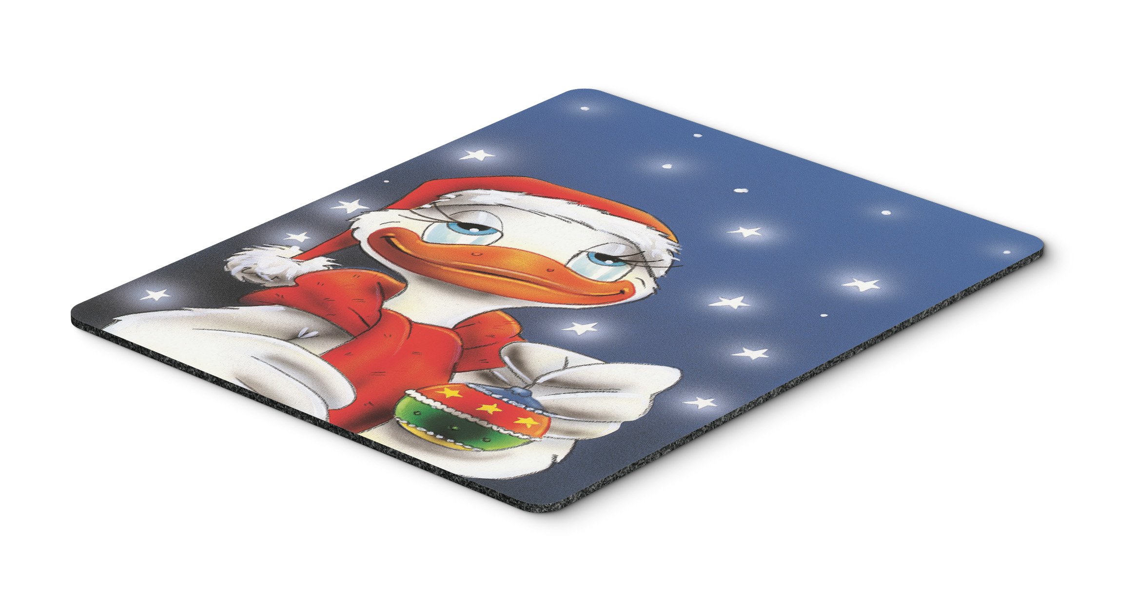 Caroline's Treasures AAH7196MP Duck with Christmas Ornament Mouse Pad - Large Washable Non-Slip Desk Mat for Home Office, Gaming & Computer Work - Perfect Holiday Gift & Festive Decor