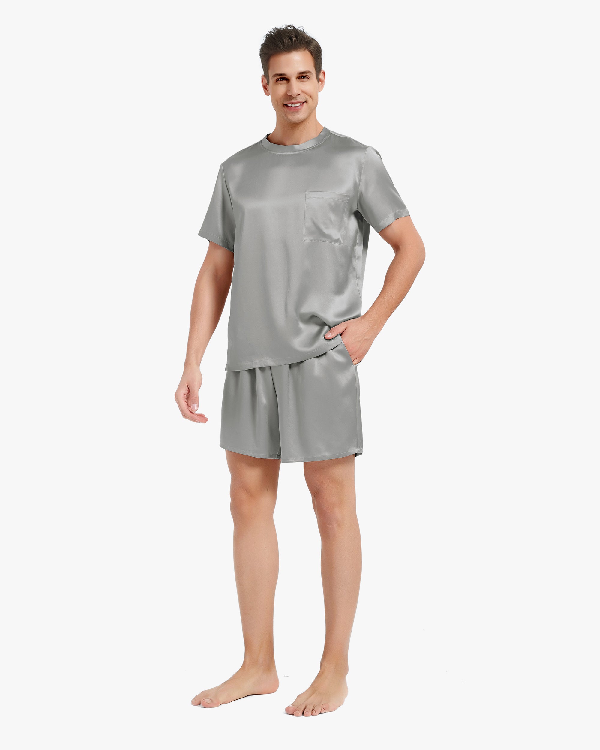 Women's Casual Silk Short Pajamas Set - Comfortable Sleepwear for Summer Nights - Perfect for Lounging, Bedtime & Vacation