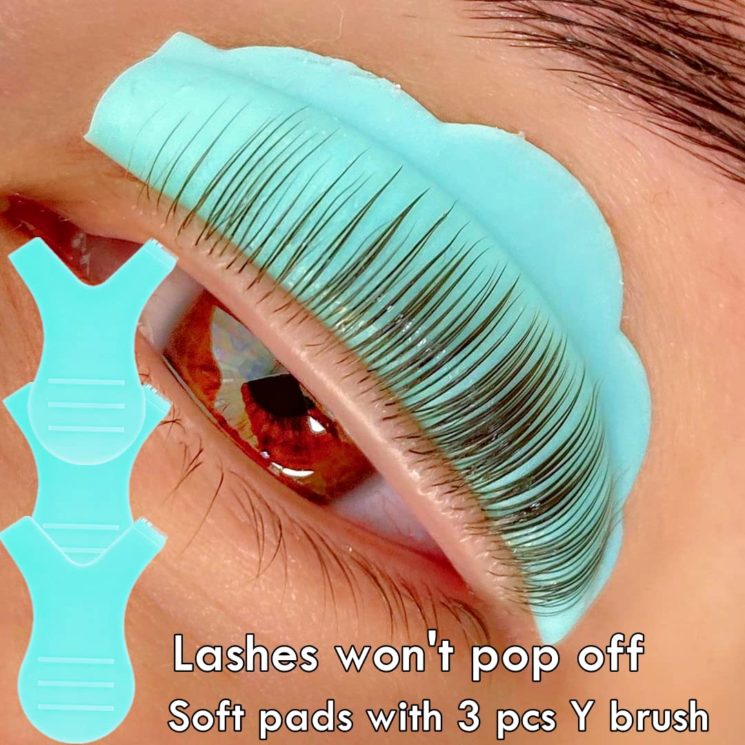 DIY Lash Lift Pads - 10PCS Sky Blue Reusable Silicone Shields with 5 Sizes (S/M/M1/M2/L) for Home Eyelash Perm & Lift - Perfect for Salon-Quality Lashes at Home or Professional Use
