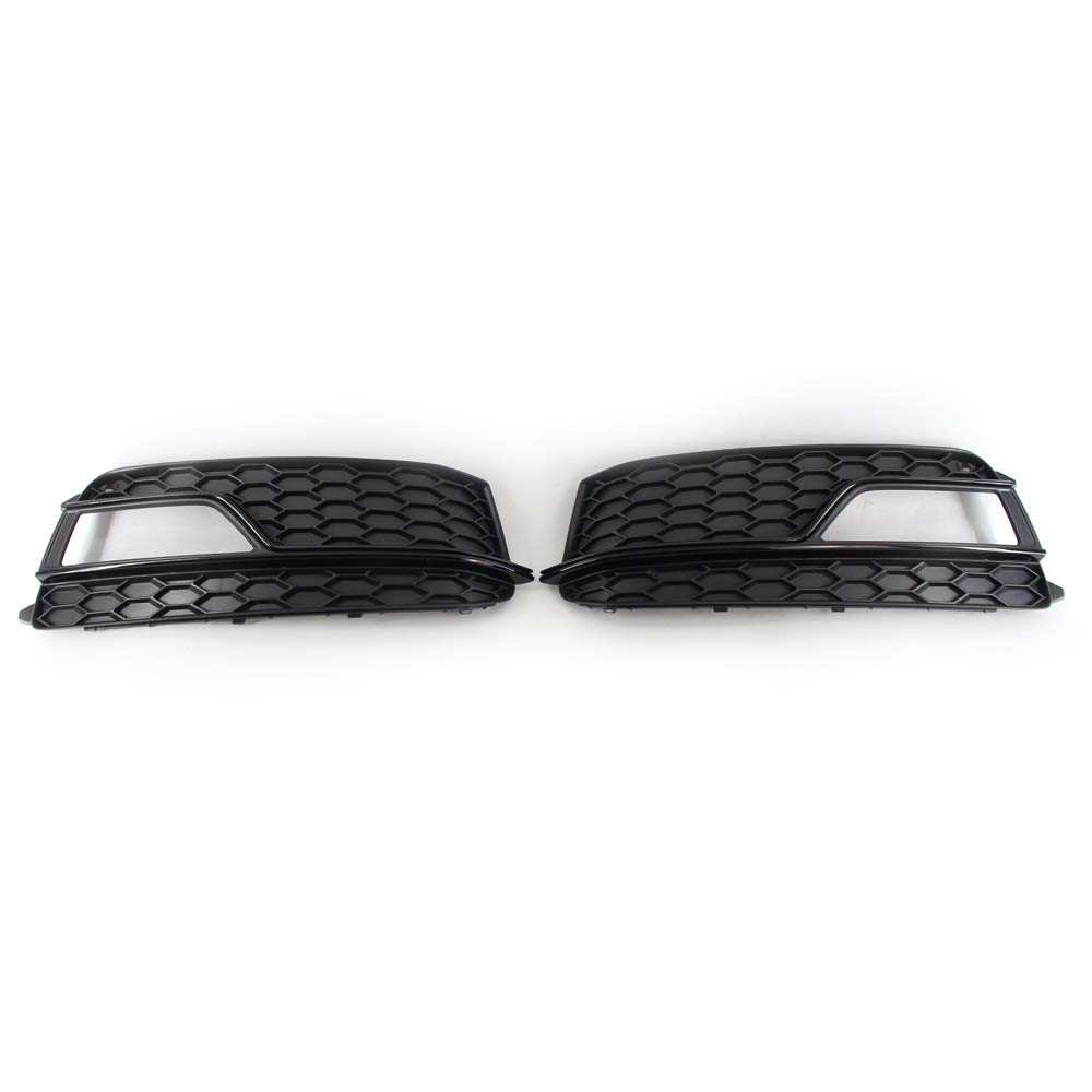 Audi A5 2013-2017 S Series Fog Light Grill Replacement - Left & Right Pair Set for Front Bumper | Durable Fog Light Grille & Frame | Perfect for Off-Roading & Night Driving