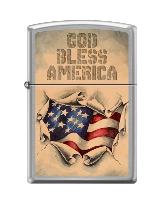 Brush Chrome God Bless America Z5412