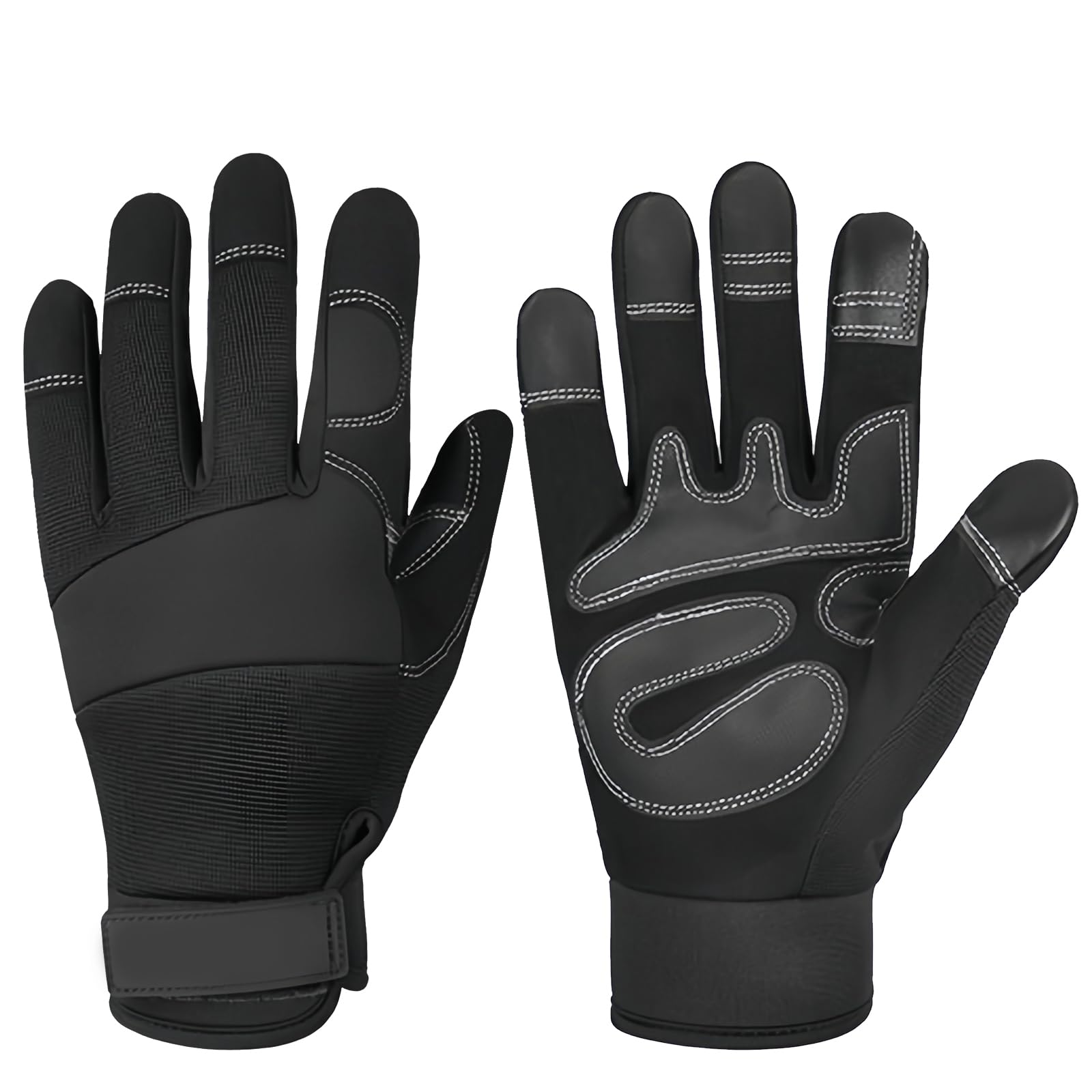 RIGWARL Work Gloves - Tear Resistant Safety Gloves for Men & Women with Thick Padding - Ideal for Woodworking & Warehouse Use