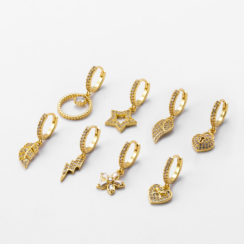 16G Cartilage Hoop Earrings - Star & Flower Dangle Earrings for Women | Hypoallergenic Surgical Steel | HSPJ880 | Perfect for Everyday Wear, Parties & Special Occasions