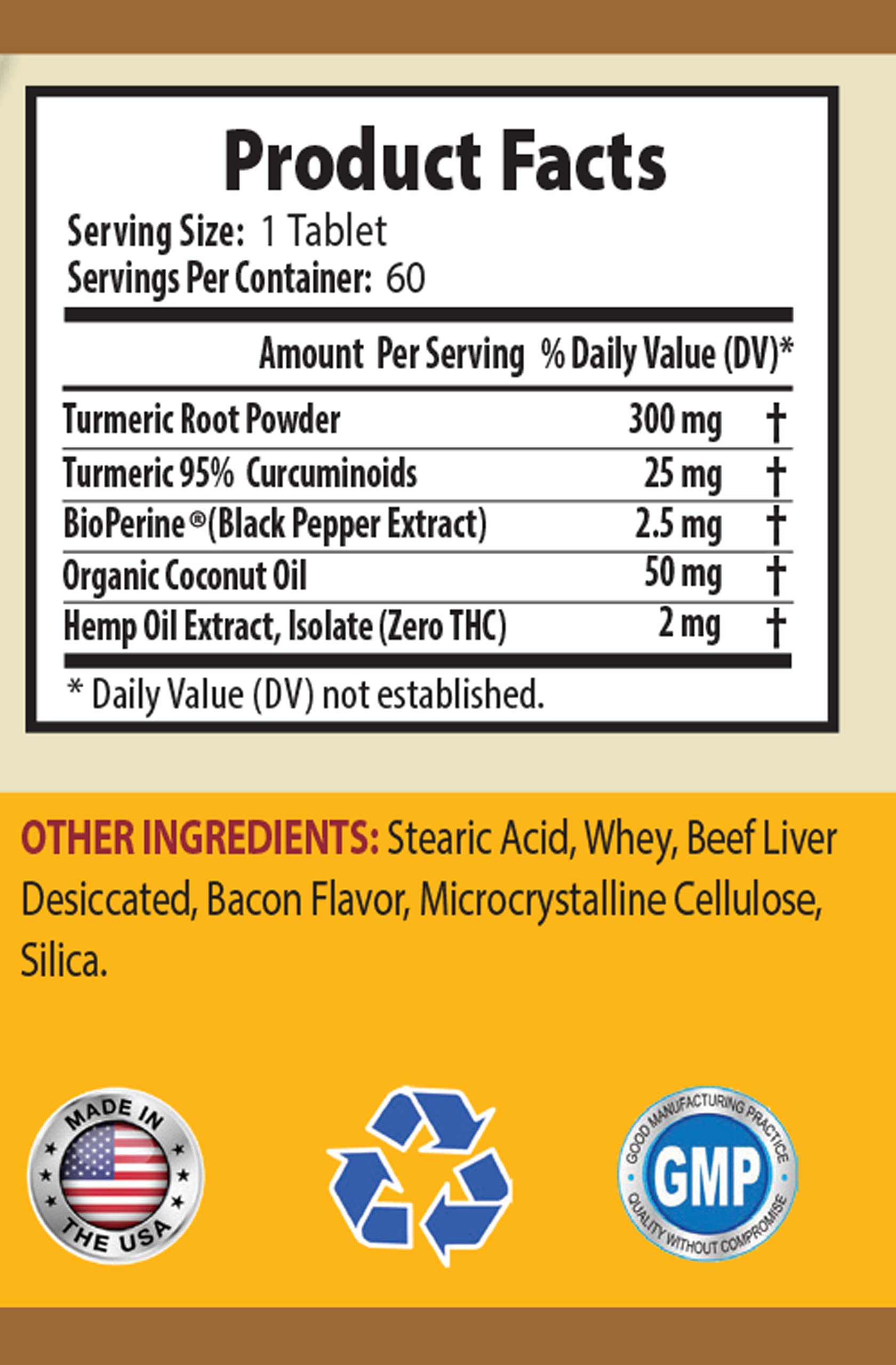 Natural Dog Itching Skin Relief Treats with Turmeric, Coconut & Hemp Oil - Allergy, Anxiety & Joint Support Supplement for Dogs & Cats - 120 Soft Chews (2 Bottles) - Perfect for Daily Wellness & Skin Care Routine