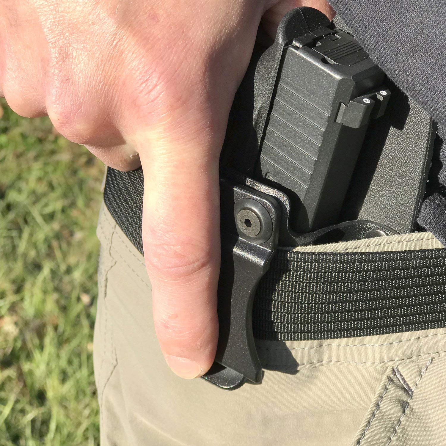 Stealth Black USA IWB Hybrid Concealed Carry Holster for Kimber Solo - Left Hand Draw | Comfortable & Secure Inside Waistband Holster for Everyday Carry (EDC), Concealed Weapon Protection, and Tactical Use