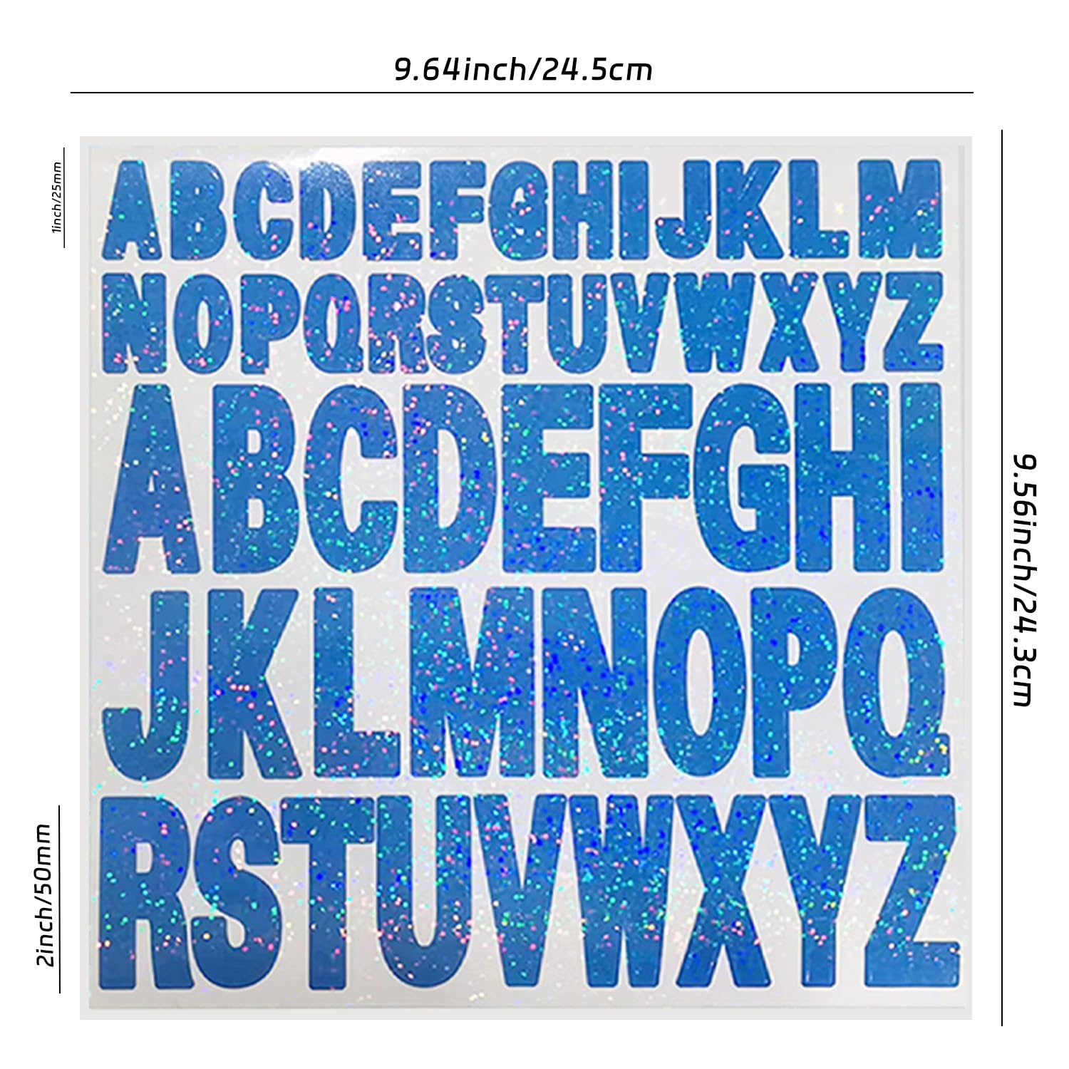 Starboling Self-Adhesive Vinyl Letter Stickers - 2 Inch & 1 Inch Dark Blue Alphabet Stickers for Mailbox Numbers, DIY Crafts, Outdoor Signs, Walls, Windows, Doors & Car Posterboard | Perfect for Home Decor, Address Marking & Creative Projects