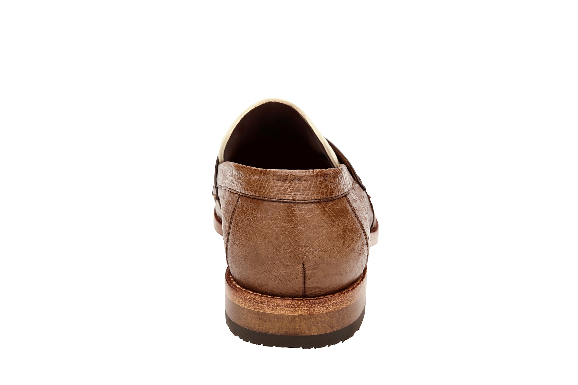 Belvedere Espada Genuine Ostrich Leather Dress Shoes for Men - Tabac/Bone 02440 - Perfect for Business Meetings & Formal Occasions