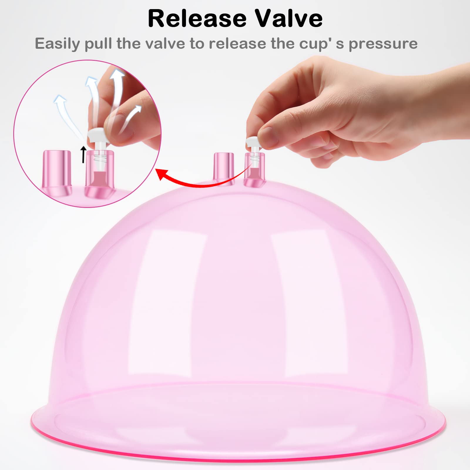 Weiwei Buttock Vacuum Therapy Cups - 180ml & 210ml XL Butt Shape Suction Cups (8.4