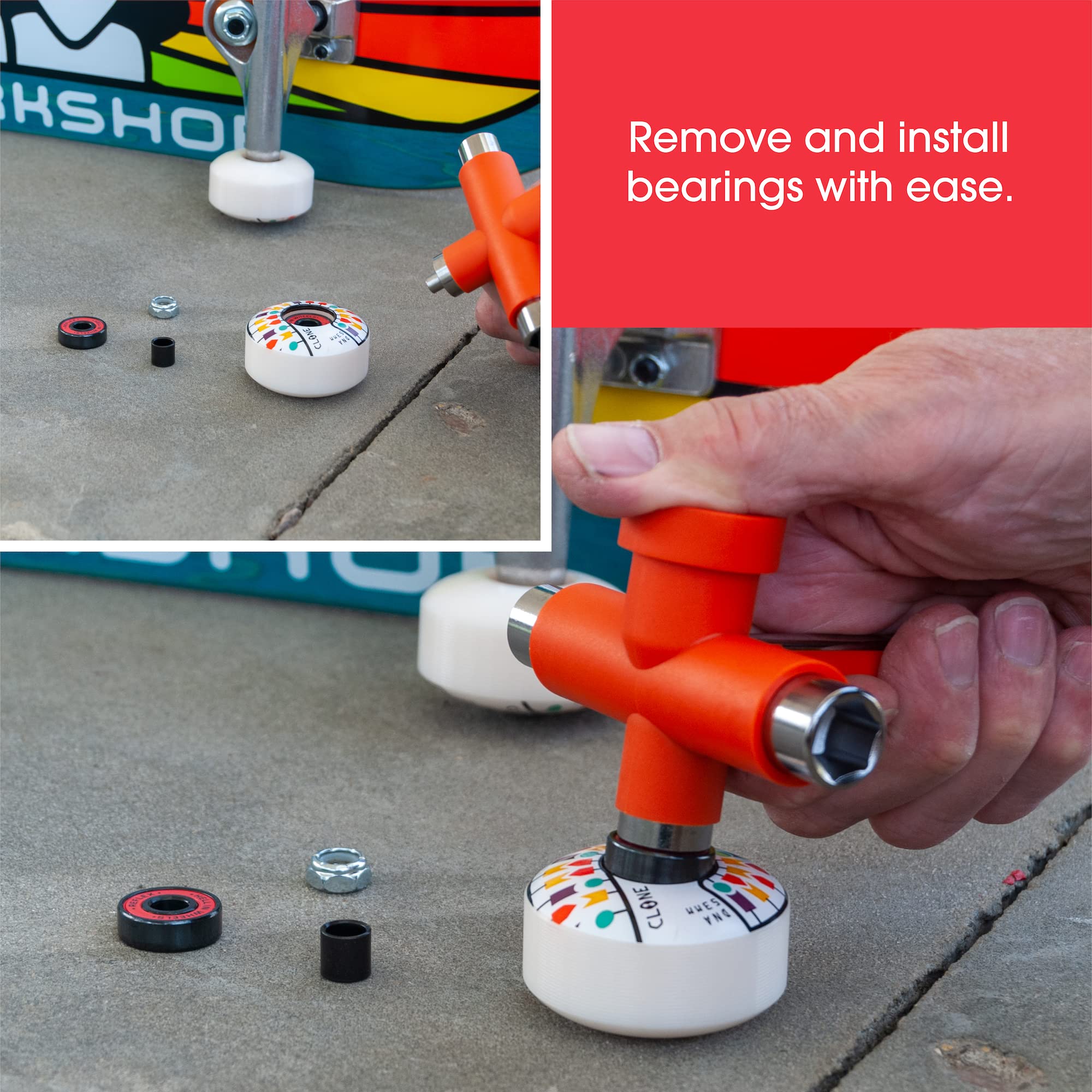Reflex Skate Tool - Multi-Function Portable Skateboard Tool for Longboards & Roller Skates | Perfect for On-the-Go Adjustments & Maintenance
