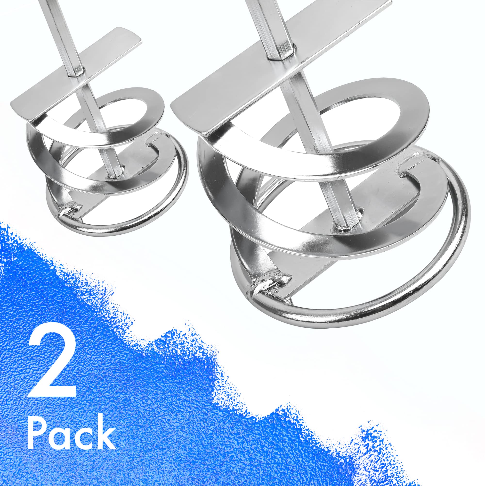 2 Pack Extra Long Rust-Proof Paint Mixer for Drill - 5 Gallon Paint Stirrer Paddle Attachment - Easy Cleaning & Durable - Perfect for Home Painting, DIY Projects & Professional Use