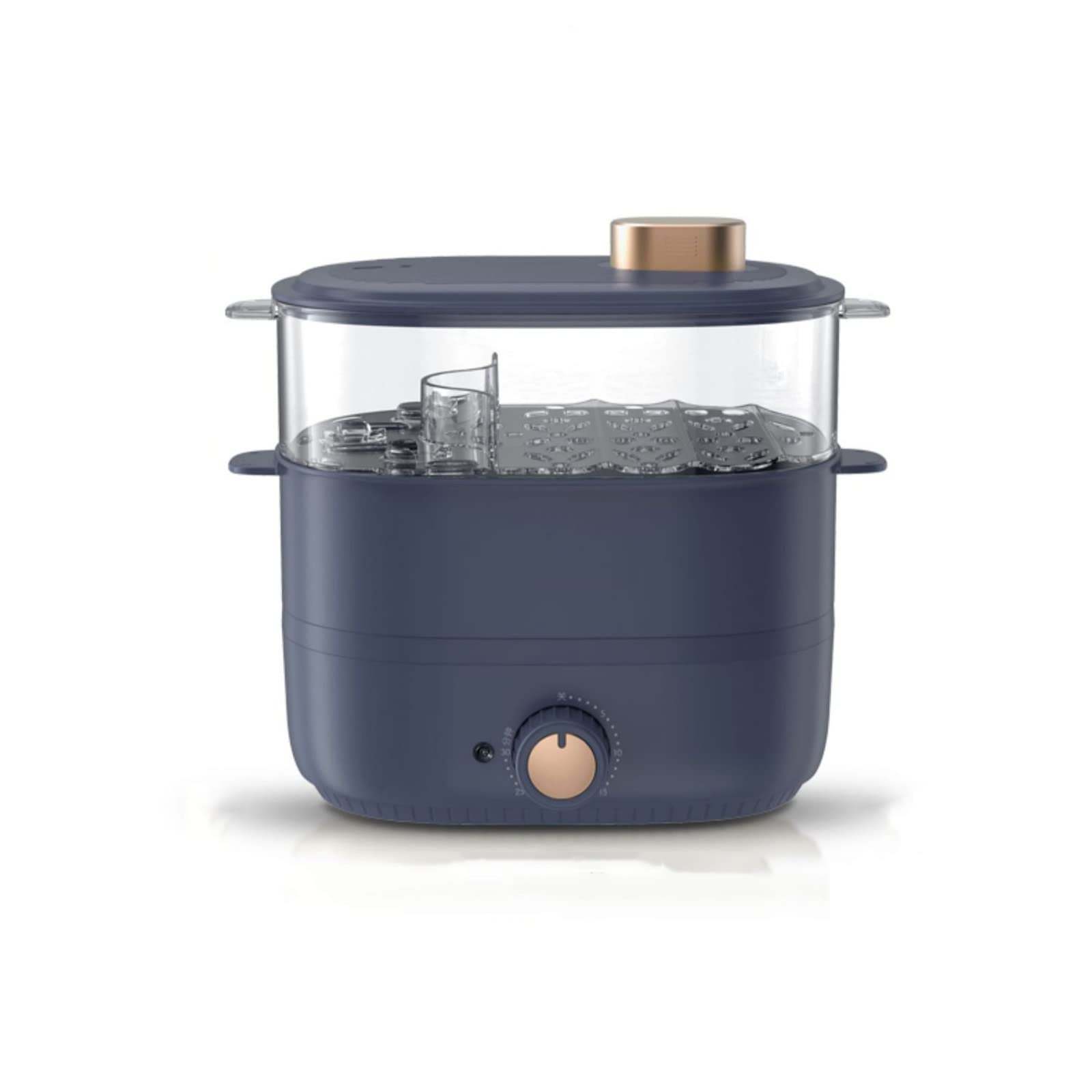 PEVSCO Electric Egg Cooker - Instant Pot Blue Egg Steamer with Timer, Large Capacity Double Layer for Hard/Soft Boiled & Poached Eggs - Perfect for Breakfast, Meal Prep & Healthy Cooking at Home