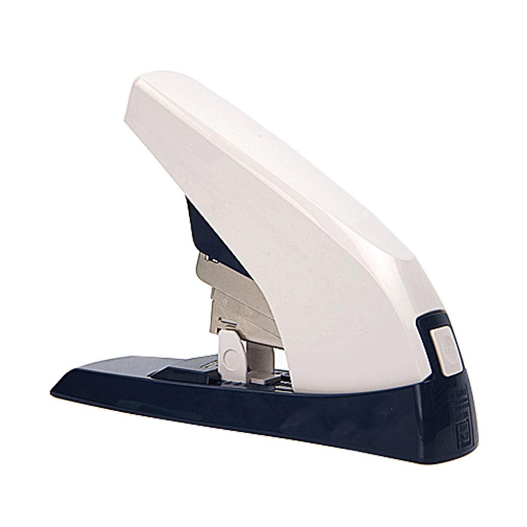 Fevilady Portable Stapler - Effortless Office & School Stapling, Flat-Foot Design for 80 Sheets, Compact Bookbinding Stapler (White) - Perfect for Home Office, Classroom & Craft Projects